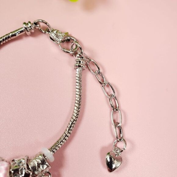 Brand New Hello Kitty Rhinestone With Charms Bracelet - Picture 6 of 7